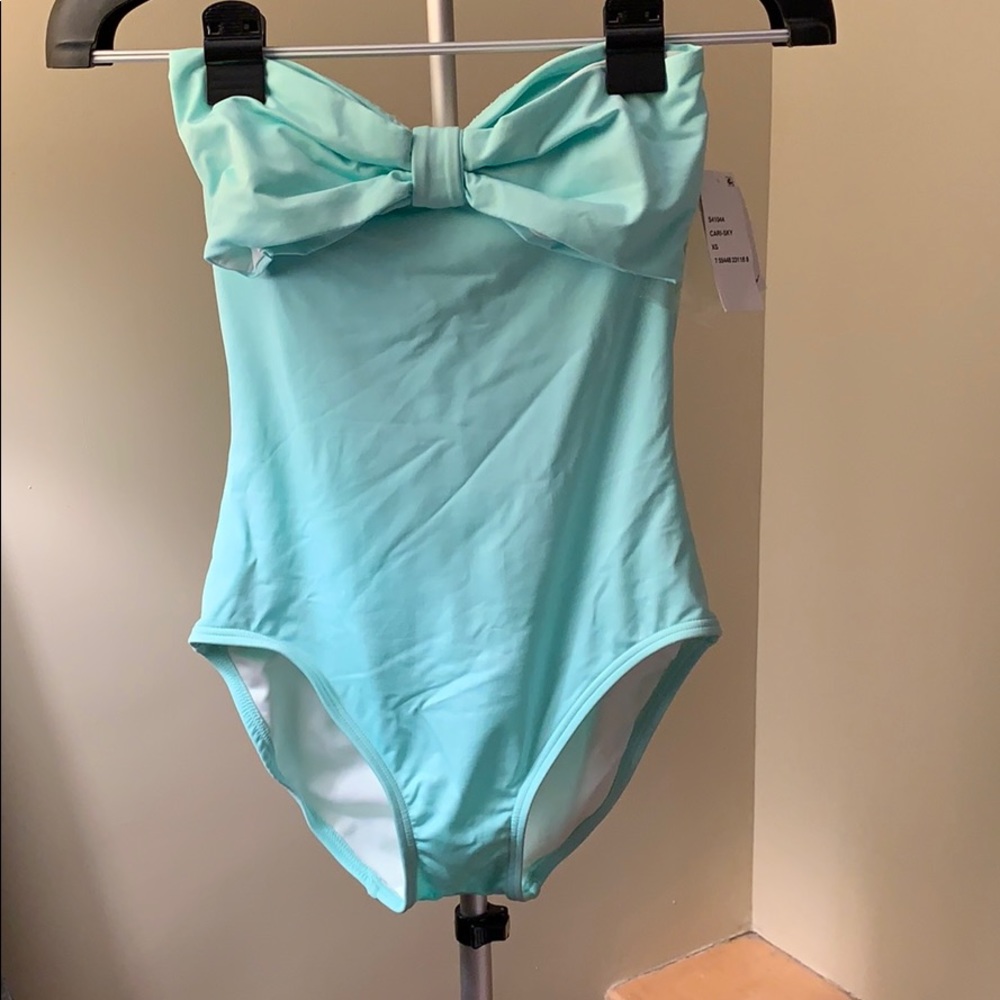 New With Tags Kate Spade Blue Bow Bathing Suit